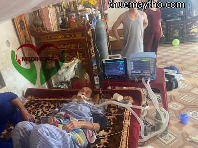 Bệnh nhân viêm phổi thở máy tại nhà