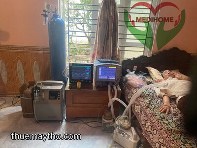 Bệnh nhân suy hô hấp thở máy tại nhà